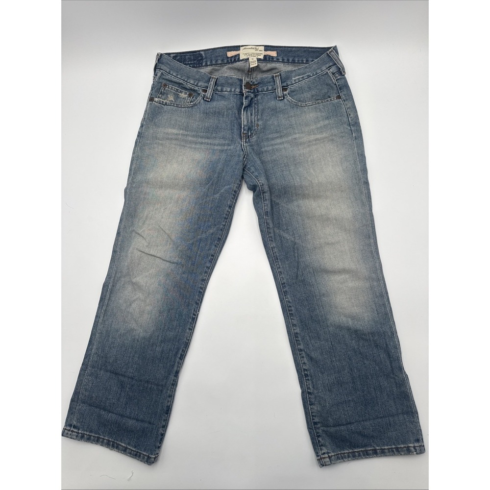 Vintage Y2K Abercrombie & Fitch Low To Mid Rise Blue Denim Capri Women's Size 10
